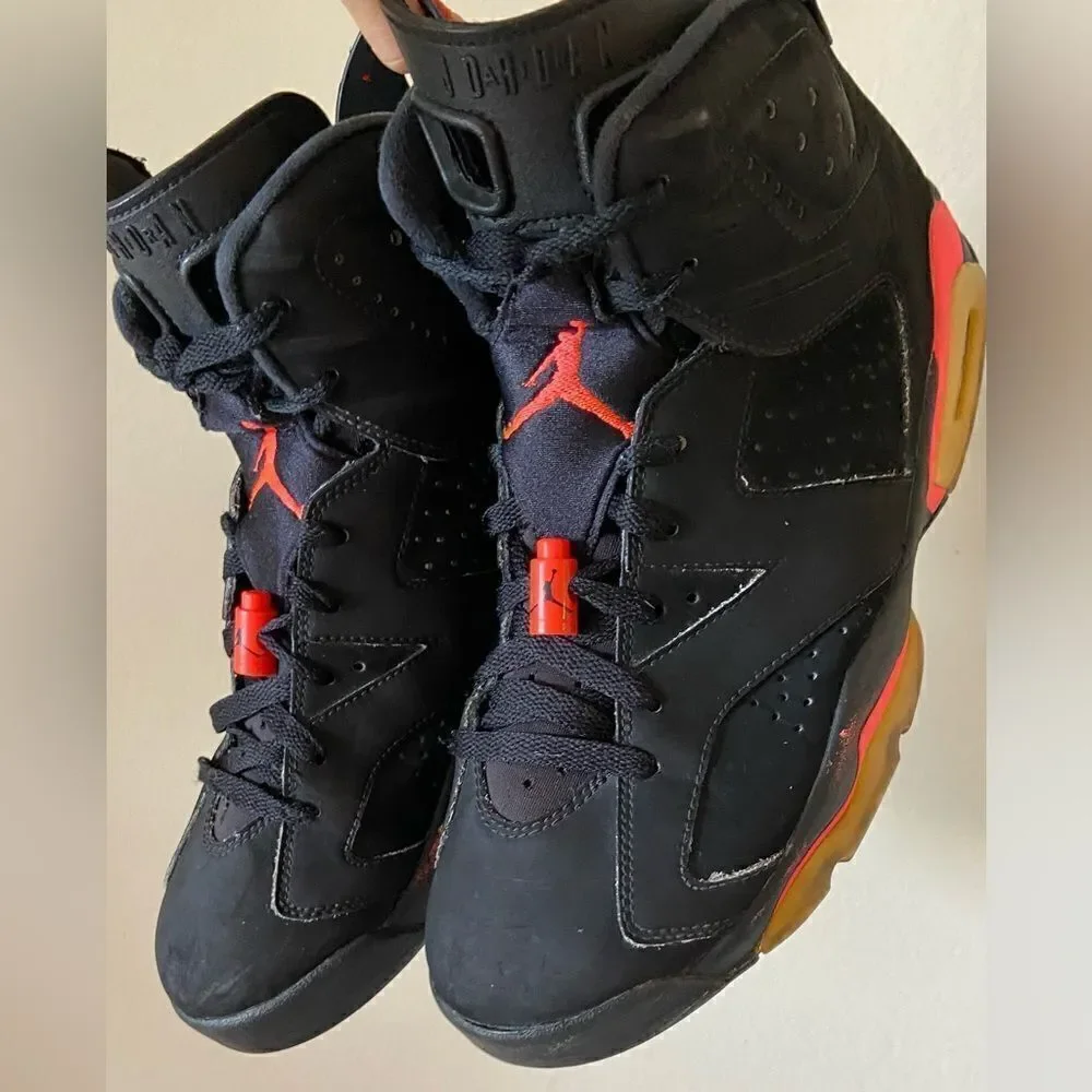 Air Jordan 6 Infer Red Black Sneakers 2000 OG Retro Size 10.5